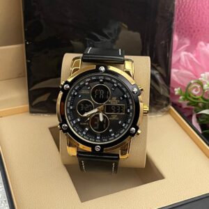Naviforce Men's Black Gold Sport Chronograph Watch