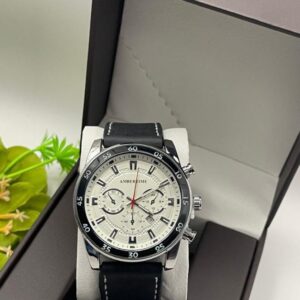 Sleek Brown Leather Wristwatch for Men — Classic Slim Timepiece with Genuine Leather Strap