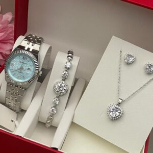 9103 Women's Stainless Steel Quartz Watch Set
