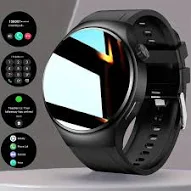 Men's Outdoor Sports Smartwatch - Wireless Calling, Full Touch HD Screen, Multiple Sports Modes, Step and Calorie Counter, USB Rechargeable Silicone Strap - Ideal Gift for Him, Communication Device | Round Face Watch | Silicone Strap Watch